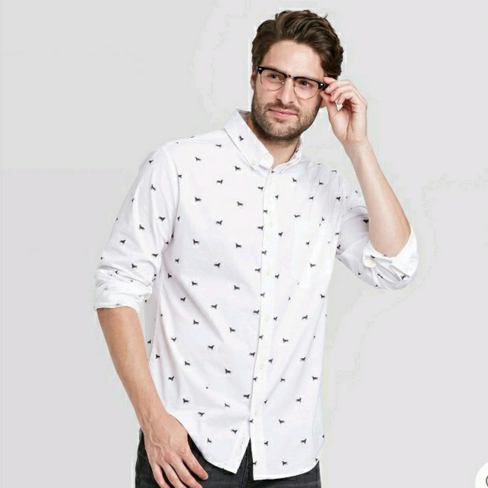 Poplin Long Sleeve Button-Down Shirt